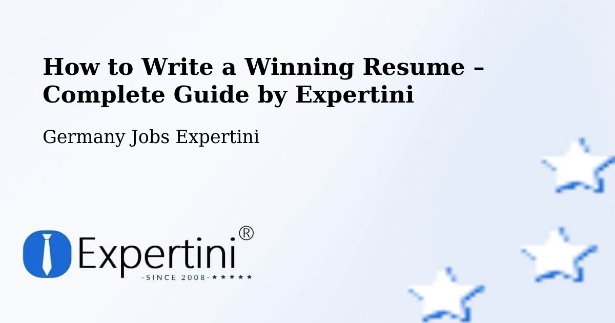 Resume Writing Guide for Job Seekers – Balzfeld - Balzfeld, Germany Jobs Expertini